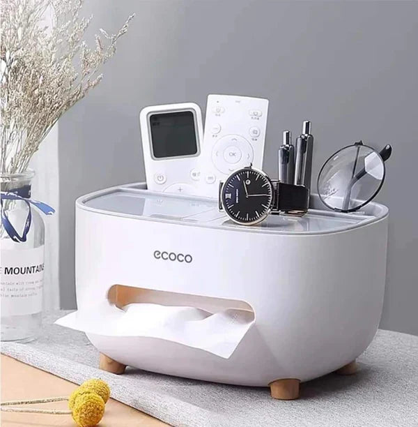 Multifunctional Tissue Box (With Remote Mobile Glasses And Pen Holder)