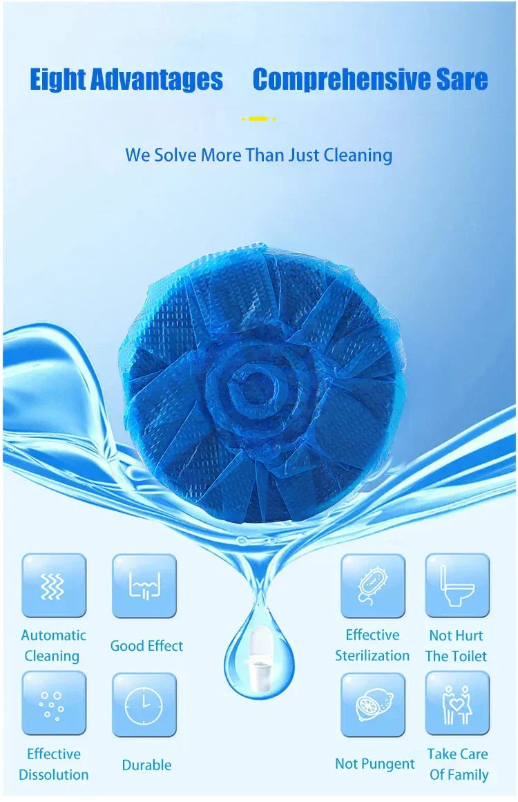 Imported Tablets for Toilet Flush Tank Cleaner | 10 Pcs