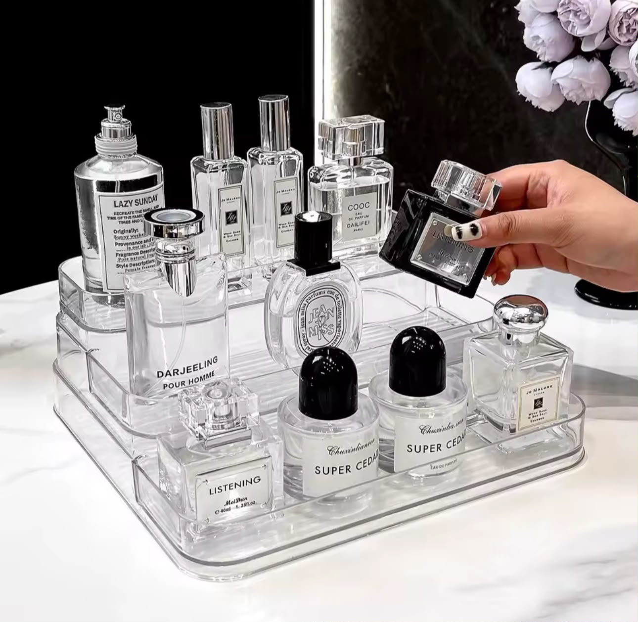 Acrylic 3 Layer Perfume Tray