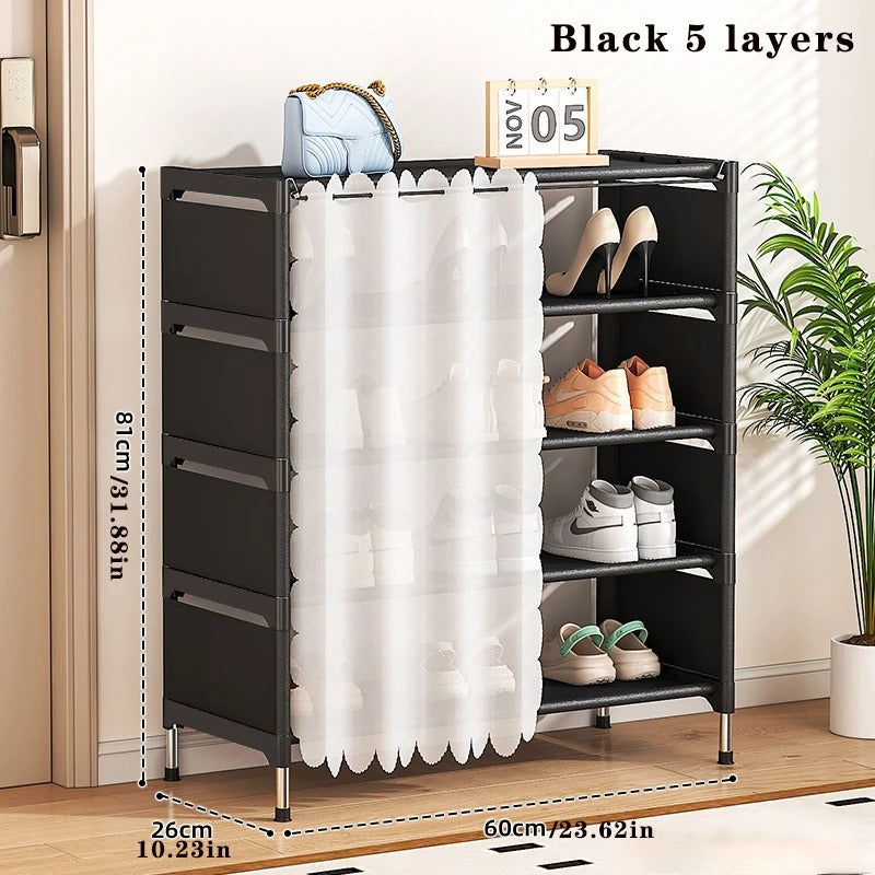 Curtain Shoe Rack
