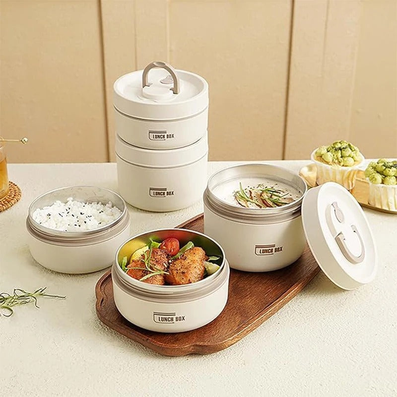 Steel Meal Box Set with Thermal Insulated Carry Bag