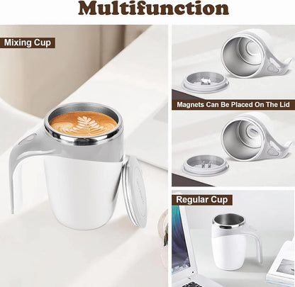 Automatic magnetic rotation electric coffee and milk mixing cup