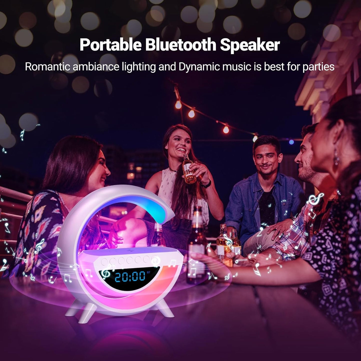 LED Wireless Charging Bluetooth Speaker