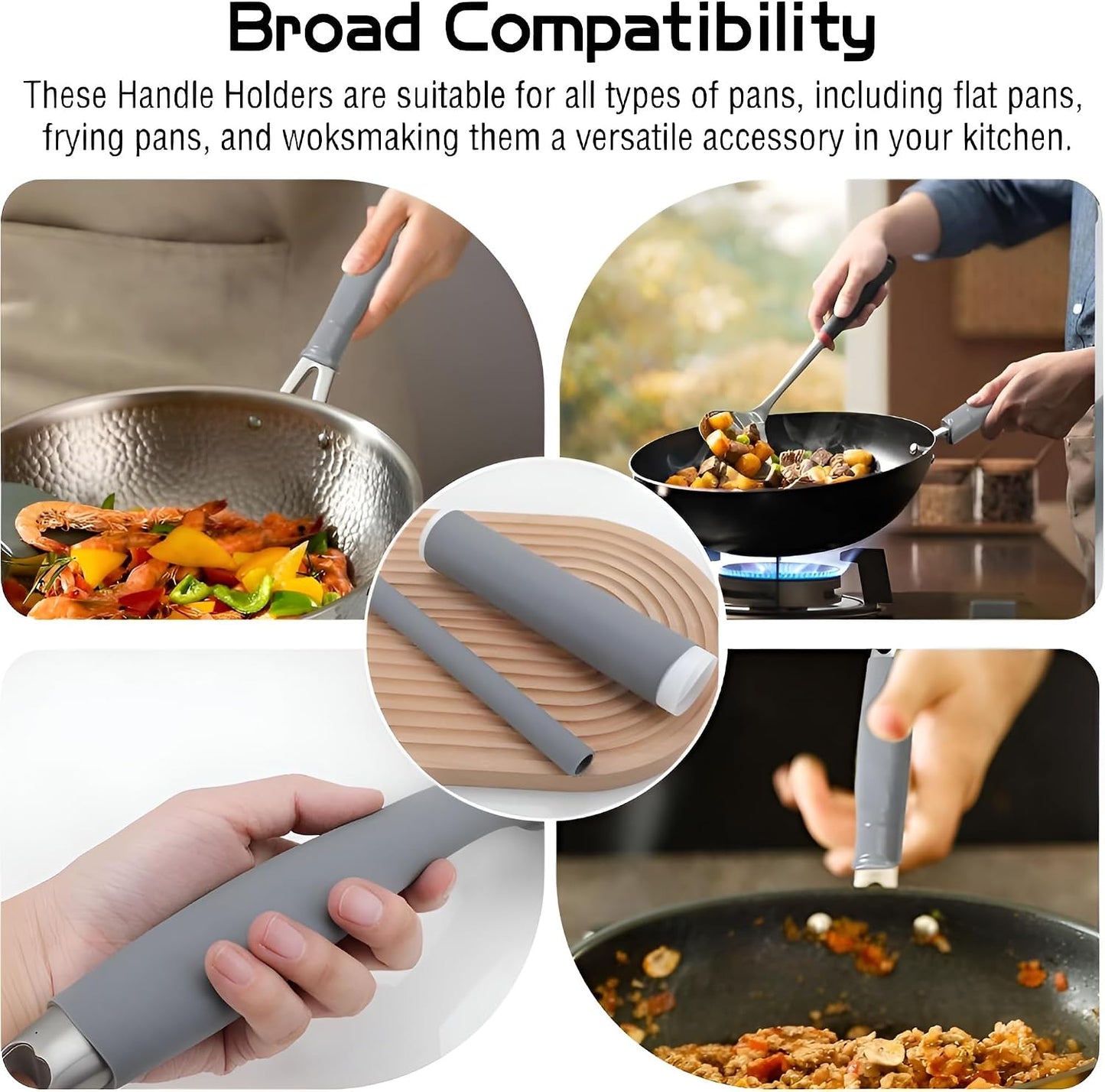 Silicone pot handle cover heat insulation & anti-scalding