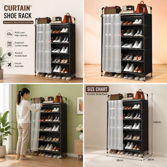 Curtain Shoe Rack
Premium Quality
