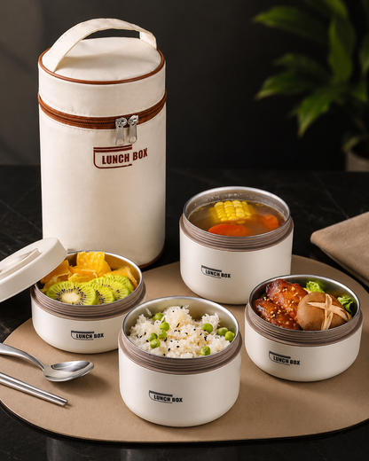 Steel Meal Box Set with Thermal Insulated Carry Bag