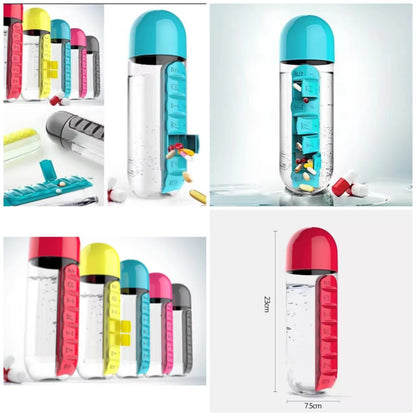 Pill Organizer Water Bottle