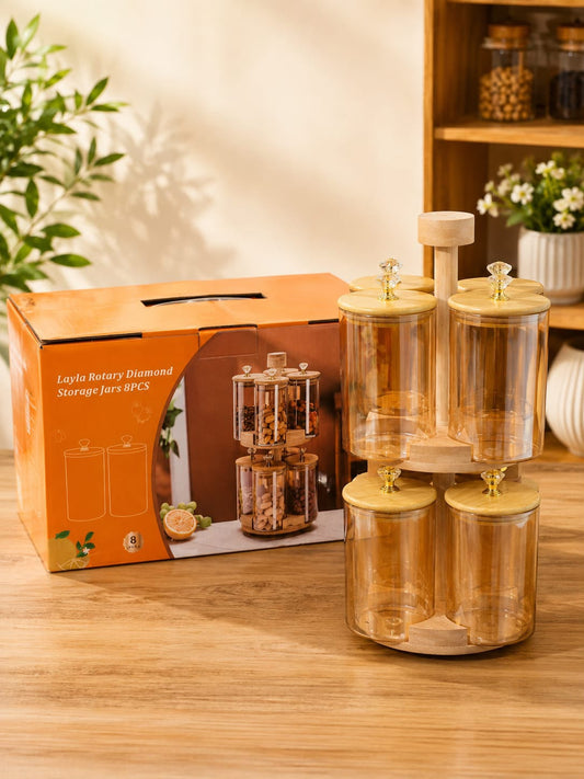 360° 8pcs Rotating Spice Rack Set