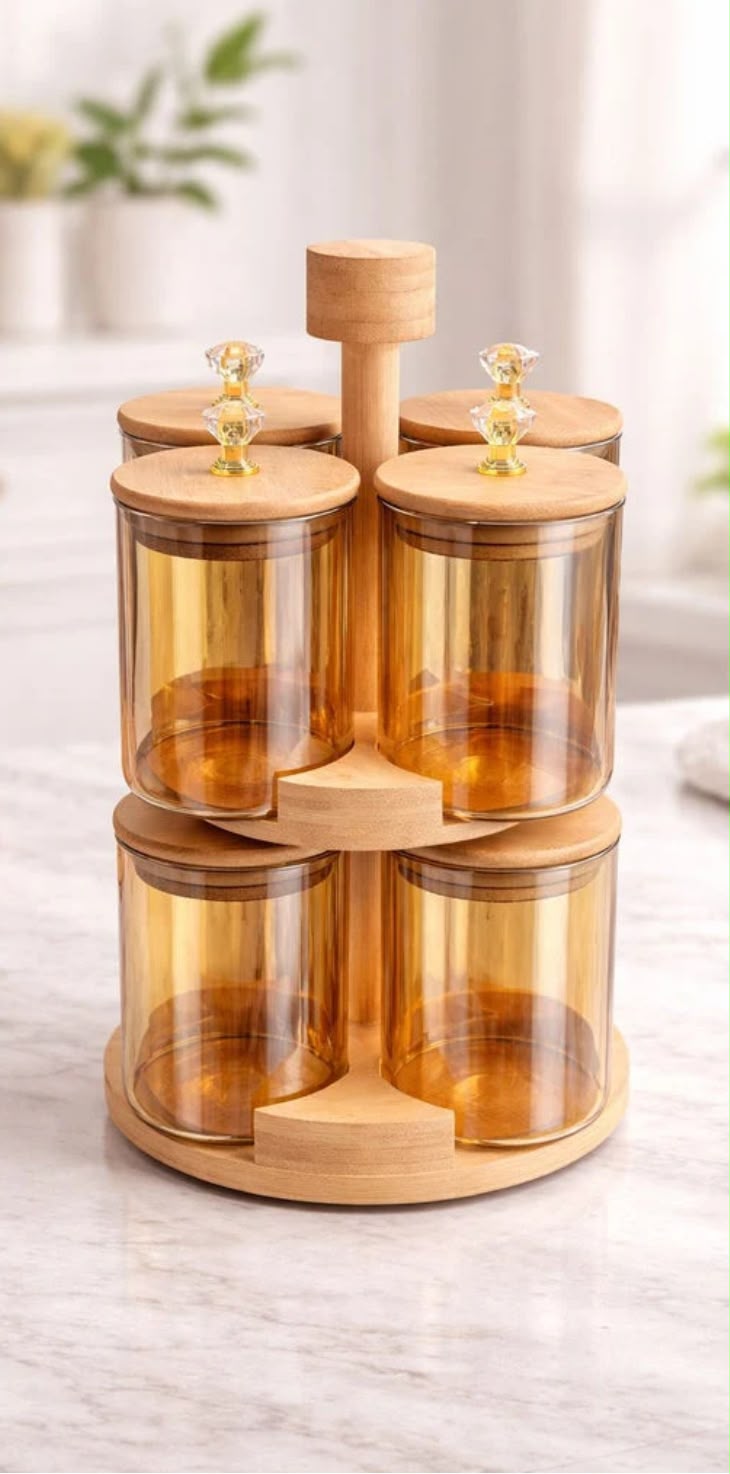 360° 8pcs Rotating Spice Rack Set