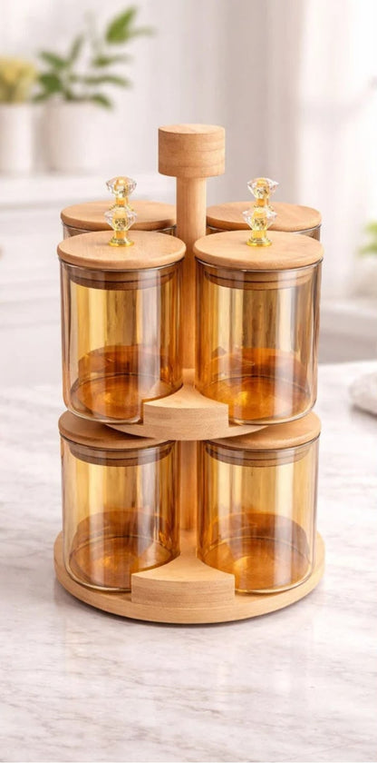360° 8pcs Rotating Spice Rack Set
