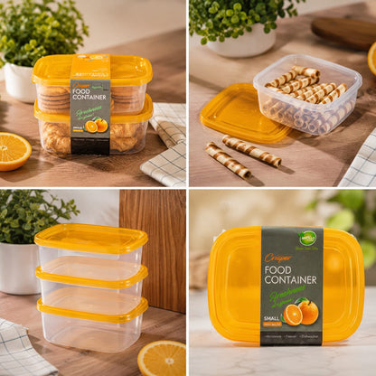 CRISPER FOOD CONTAINER (PACK OF 3)