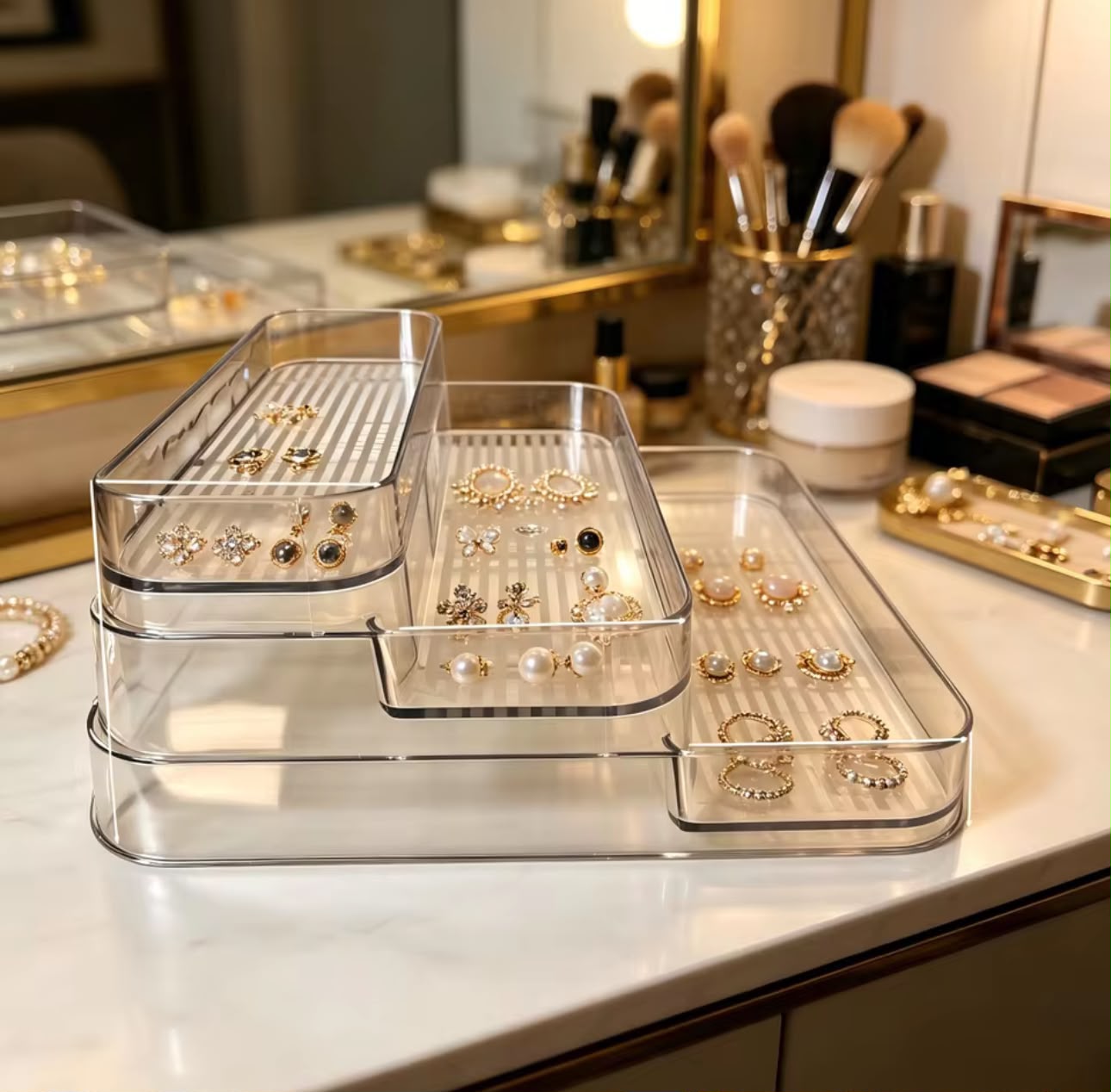 Acrylic 3 Layer Perfume Tray