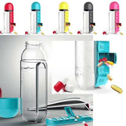 Pill Organizer Water Bottle