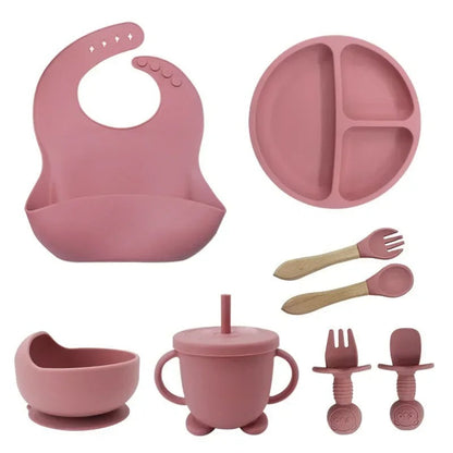 Food Grade Silicone Children's Tableware Set