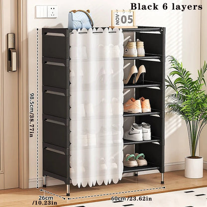 Curtain Shoe Rack