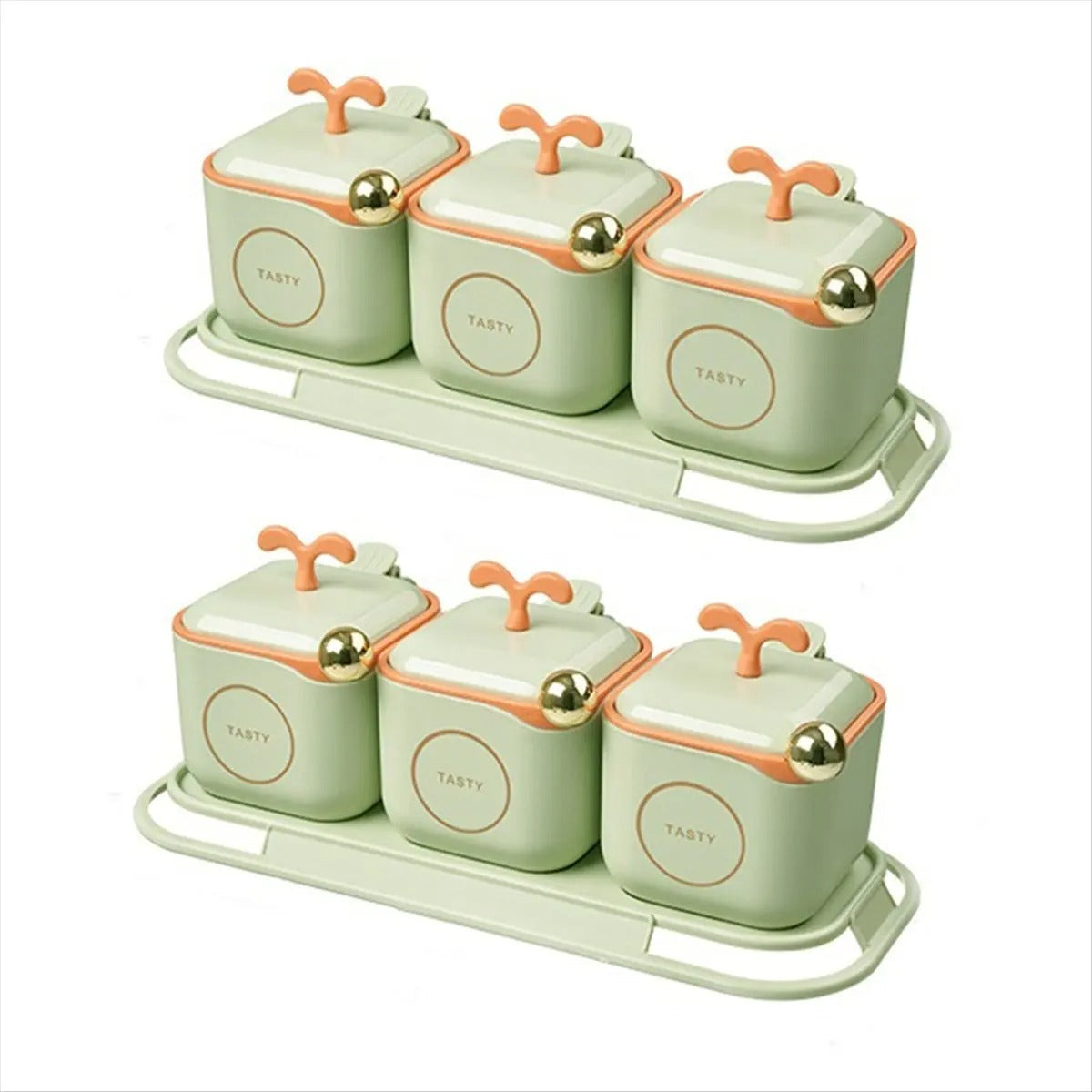 Kitchen Spice Organizer Set With Compartments