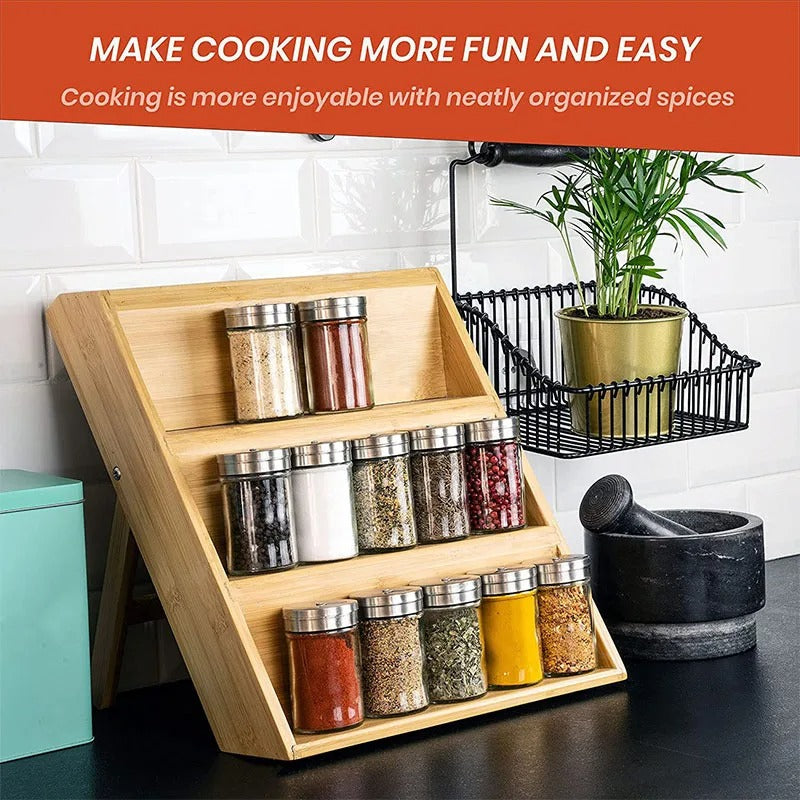 Wood Spice Rack Foldable