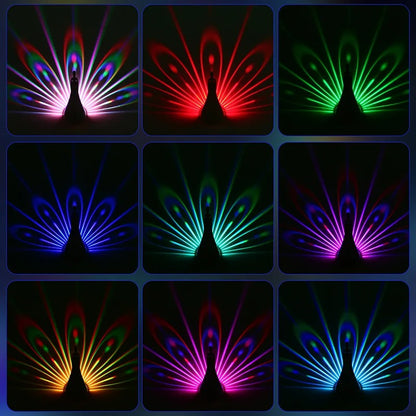 Rechargable Peacock Projection Lamp
