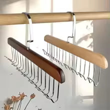 Wood Hanger 8 Hooks