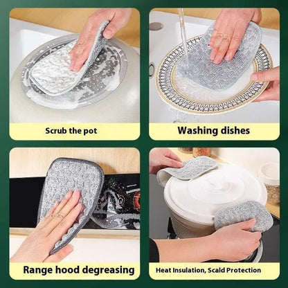 4Pcs Double-side Reusable Washcloth