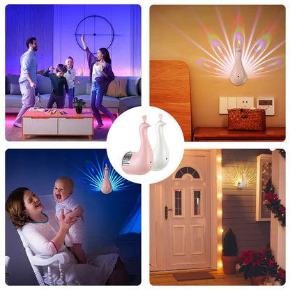 Rechargable Peacock Projection Lamp