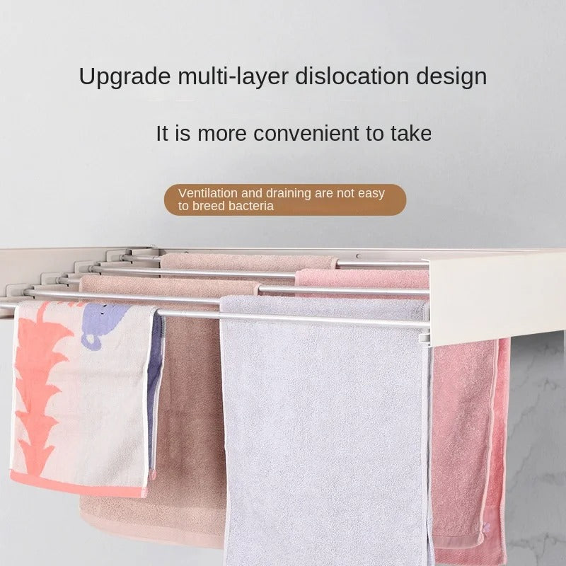 Wall Mounted Foldable Towel Rack