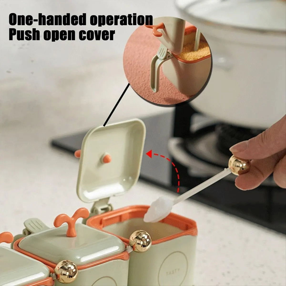 Kitchen Spice Organizer Set With Compartments