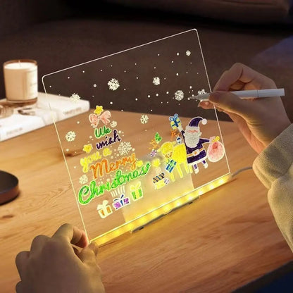 ACRYLIC WRITING BOARD WITH 12 COLORS PEN