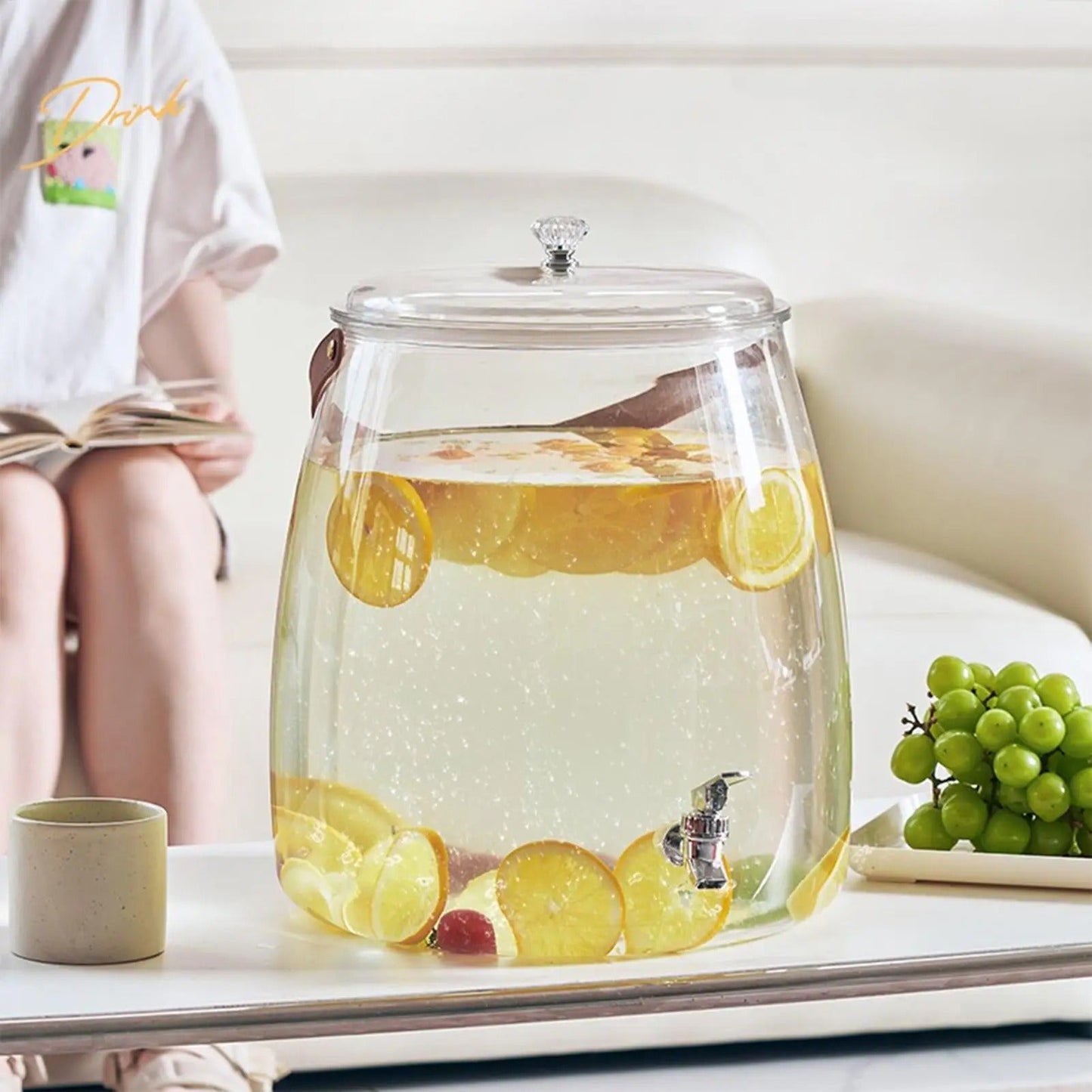 Unbreakable Plastic Beverage Barrel Dispenser