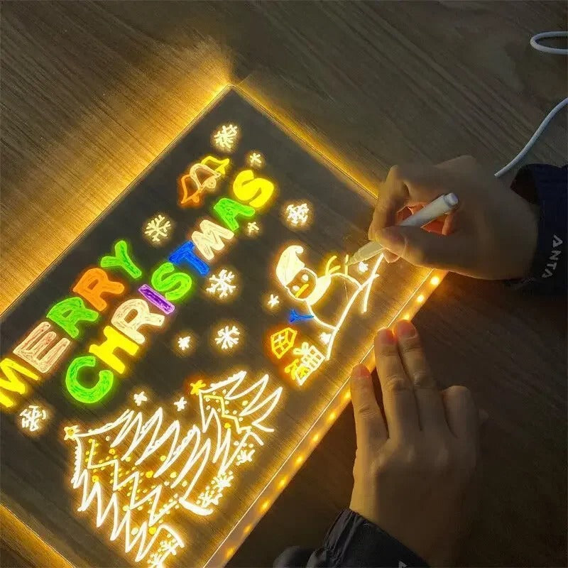 ACRYLIC WRITING BOARD WITH 12 COLORS PEN