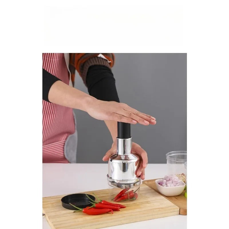 HAND PUSHING ONION CHOPPER