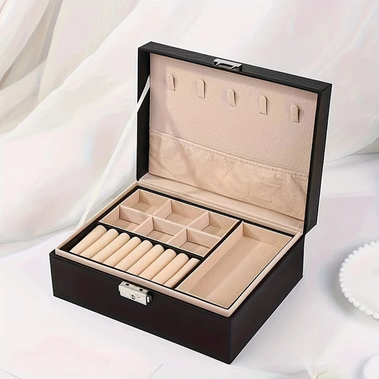 Double-Layer Jewelry Storage Box -(RANDOM COLOURS)