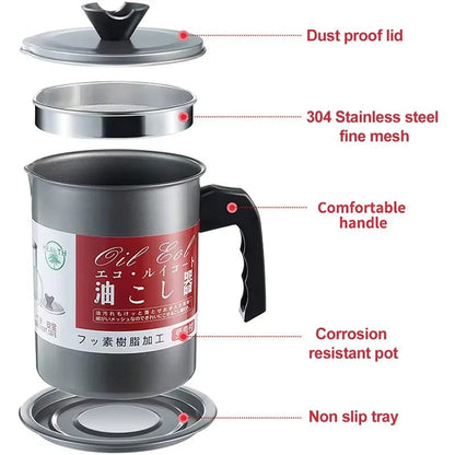 stainless steel oil storage pot