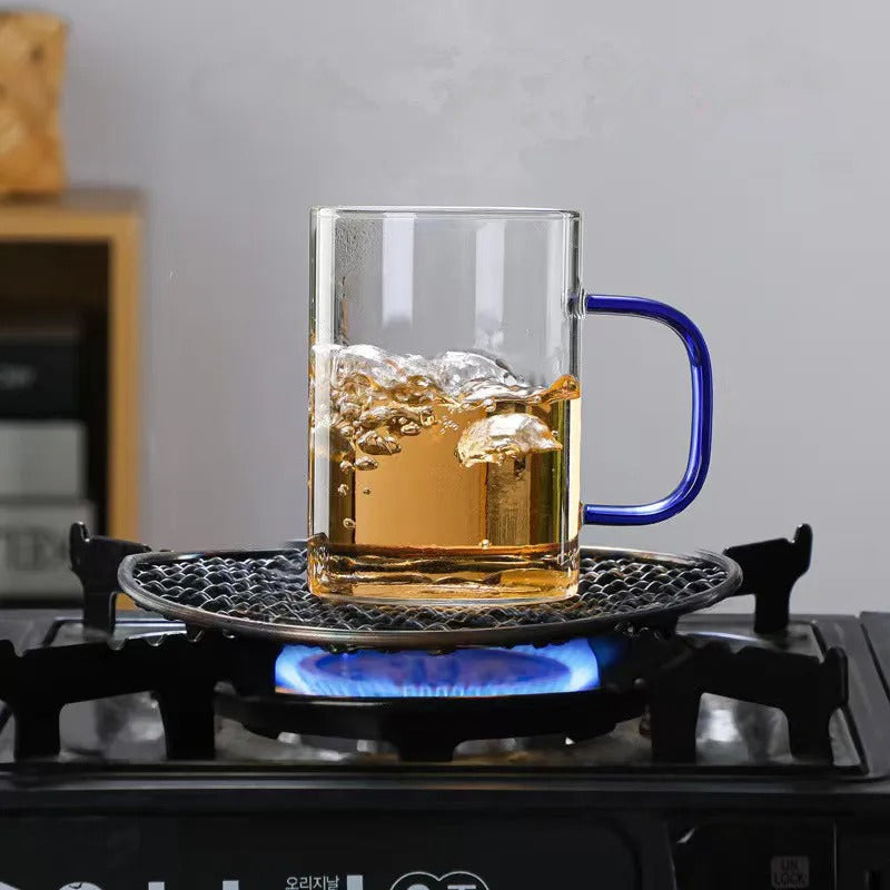 6 Pcs Colour Handle Cups 350ml With Box