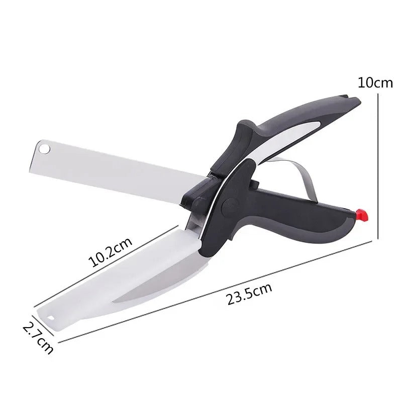 2 In 1 Multi-Function Stainless Steel Kitchen Scissors Cutter