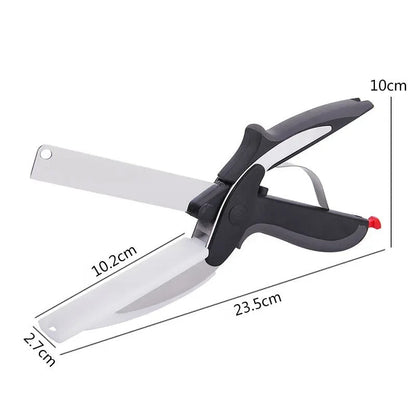 2 In 1 Multi-Function Stainless Steel Kitchen Scissors Cutter
