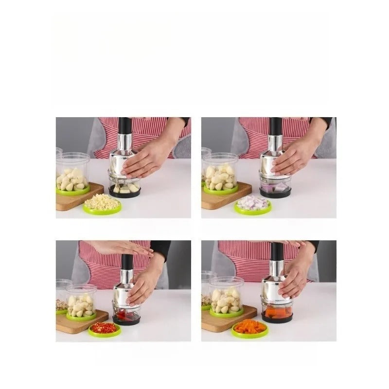HAND PUSHING ONION CHOPPER
