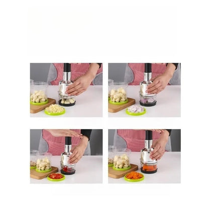 HAND PUSHING ONION CHOPPER
