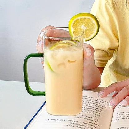 Square Glass Tumbler & Straw