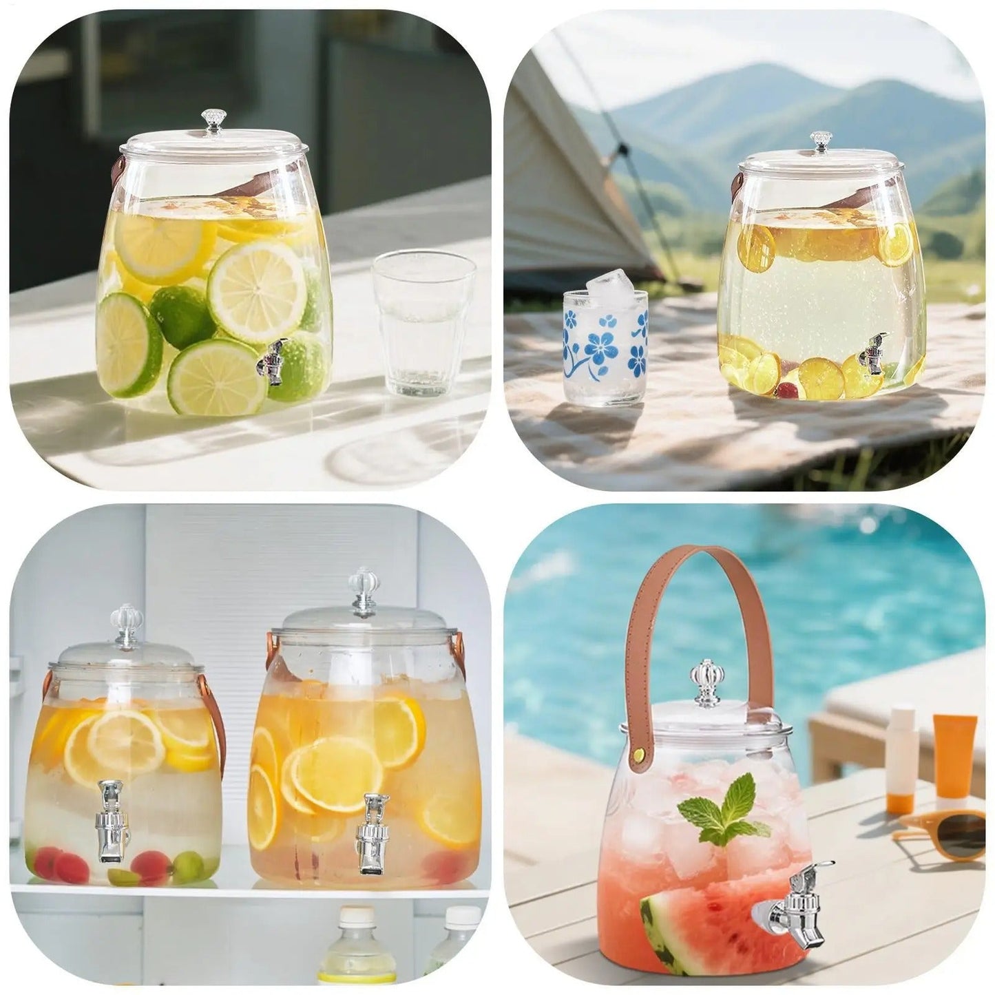 Unbreakable Plastic Beverage Barrel Dispenser