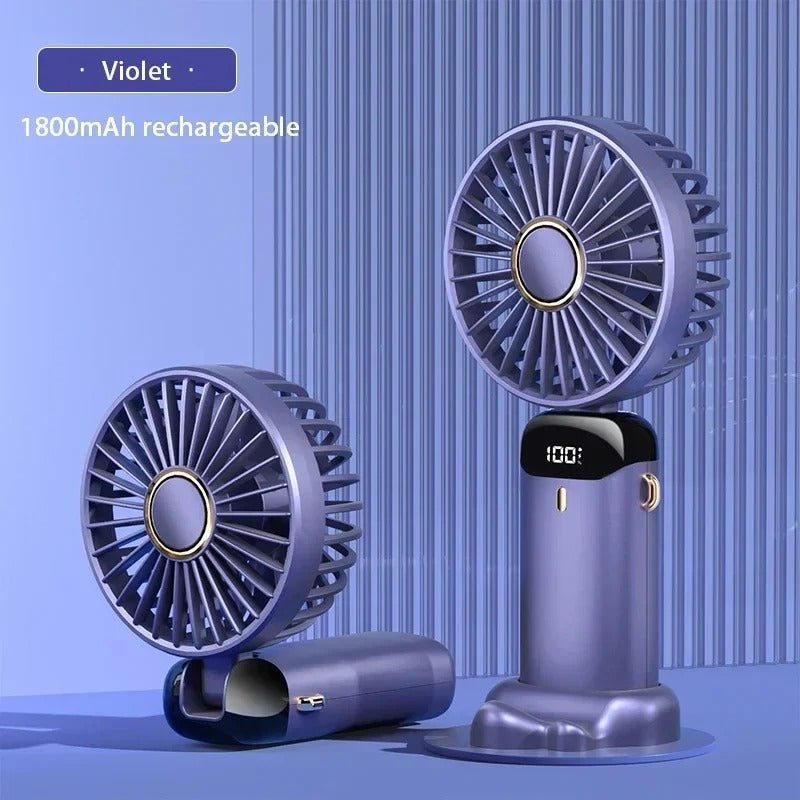 Foldable Portable Desk Outdoor Neck Hanging 5 Speed Fan
